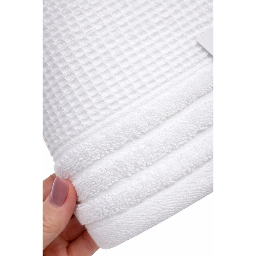 Hotel Balfour Luxury‎ White Waffle Weave 100% Cotton 2 Bath Sheets 30